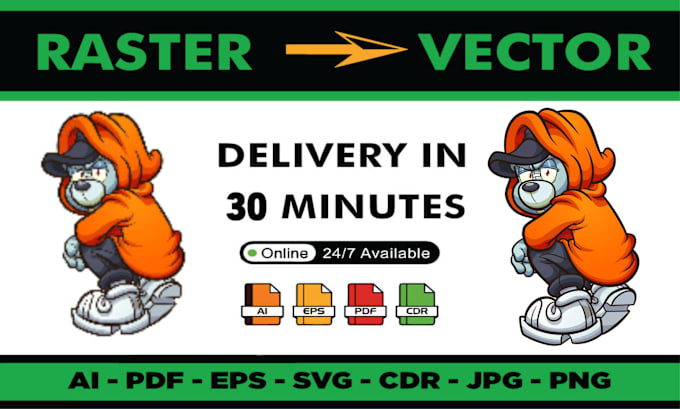 Bestseller - do vector tracing, replicate, logo to vector, image to vector