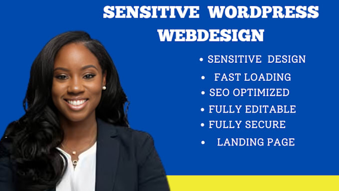 Gig Preview - Design sensitive wordpress website, website redesign