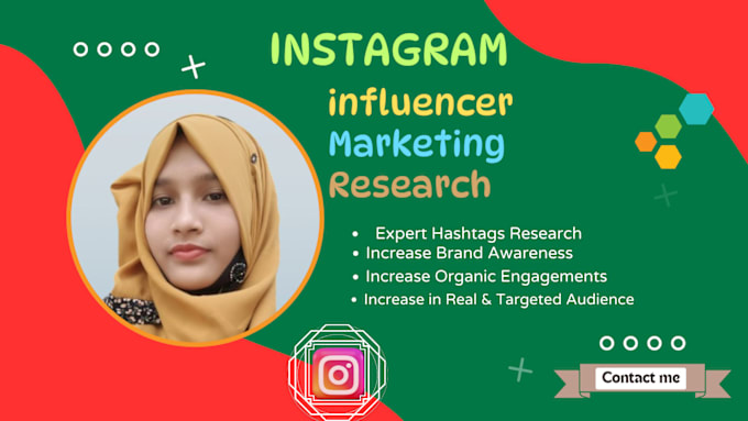 Gig Preview - Do instagram influencer marketing, research and outreach