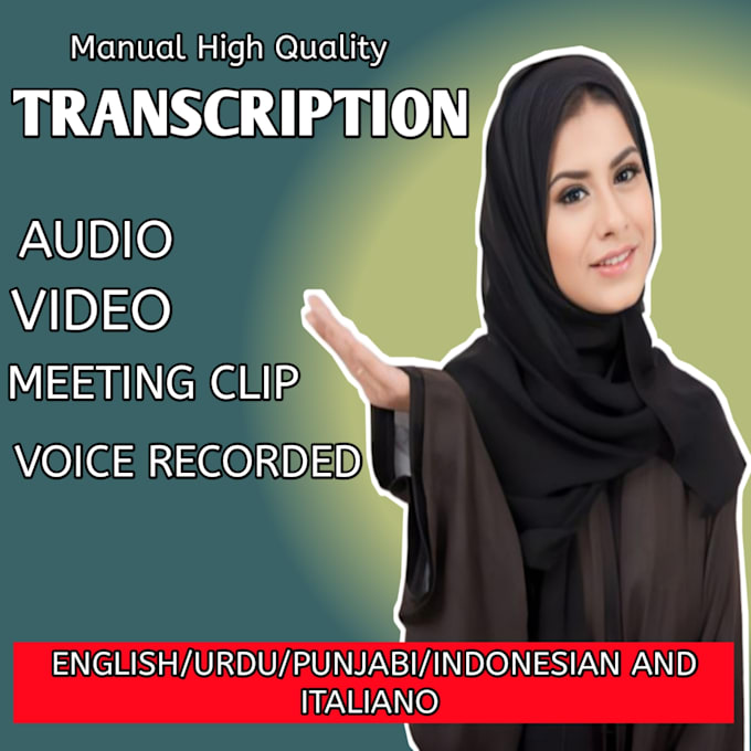 Gig Preview - Transcribe any audio and video clip in written form