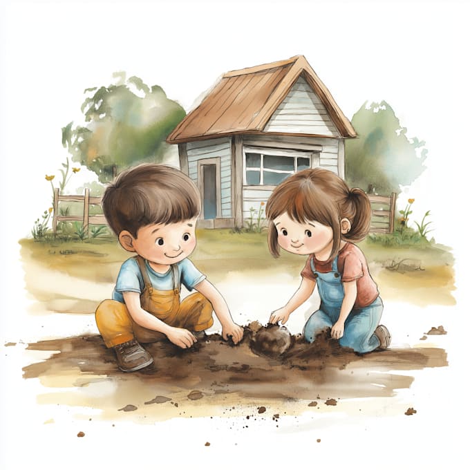 Bestseller - do watercolor children story book illustration