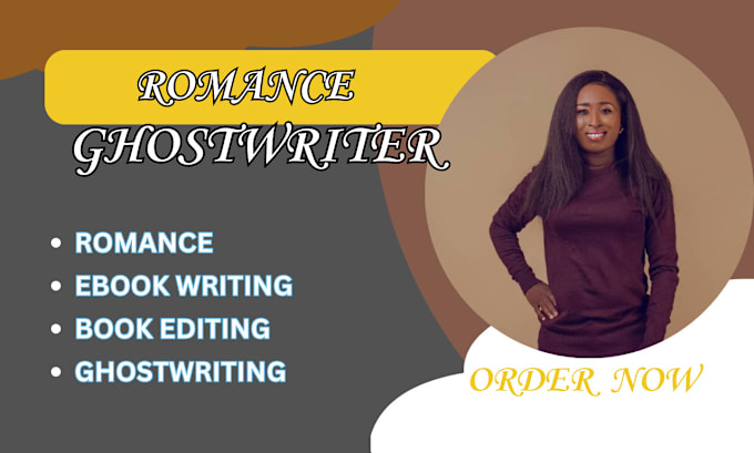 Gig Preview - Ebook writer,  ghostwriter, romance ghostwriter, book writer fiction book editor