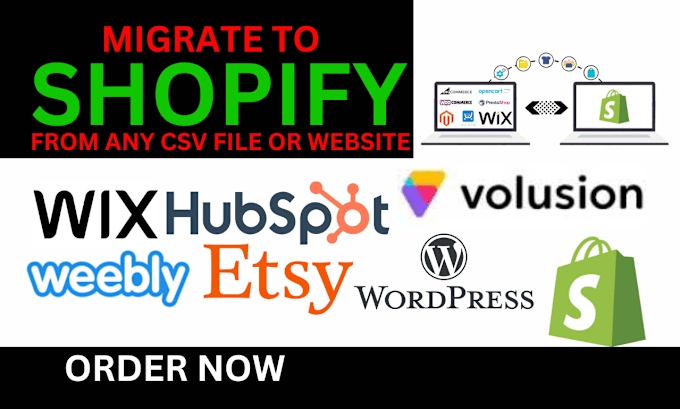 Gig Preview - Transfer all your CRM ecommerce products to your shopify store website