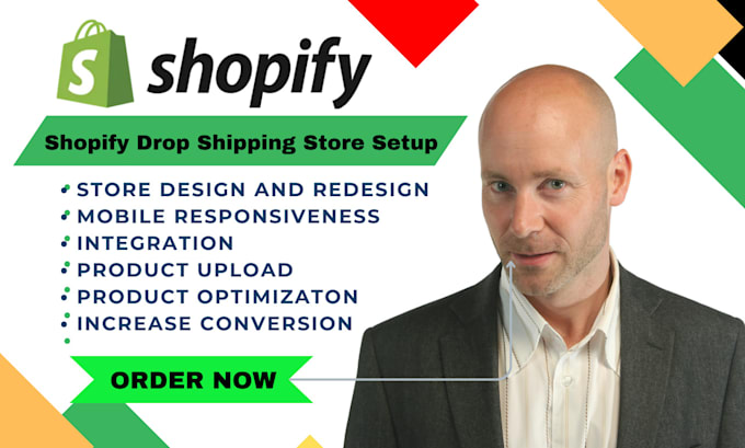 Gig Preview - Build shopify store redesign shopify website redesign shopify dropshipping store