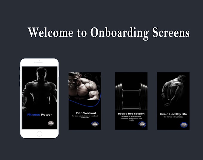 Gig Preview - Design splash screens and onboarding screens for mobile app