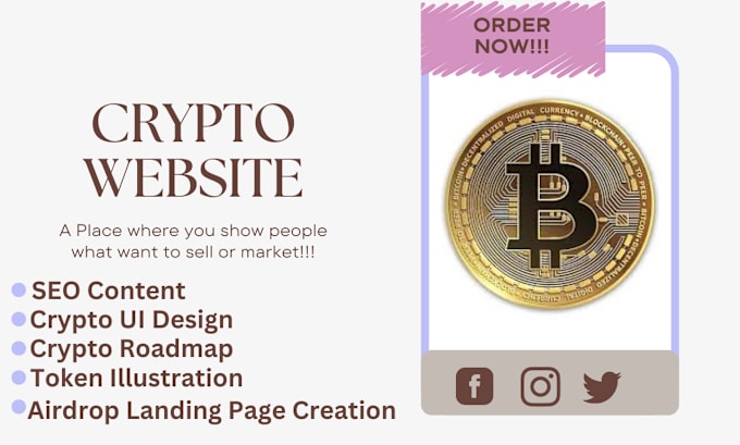 Gig Preview - Create crypto presale, airdrop landing page token website, crypto launch website