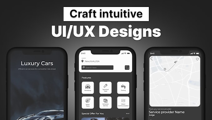 Gig Preview - Do apps UI UX design  UX research