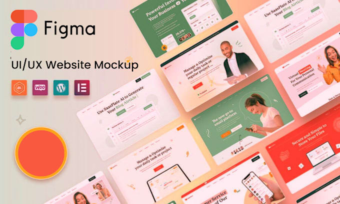 Gig Preview - Do figma website,  figma mobile app UI UX landing page homepage wireframe mockup