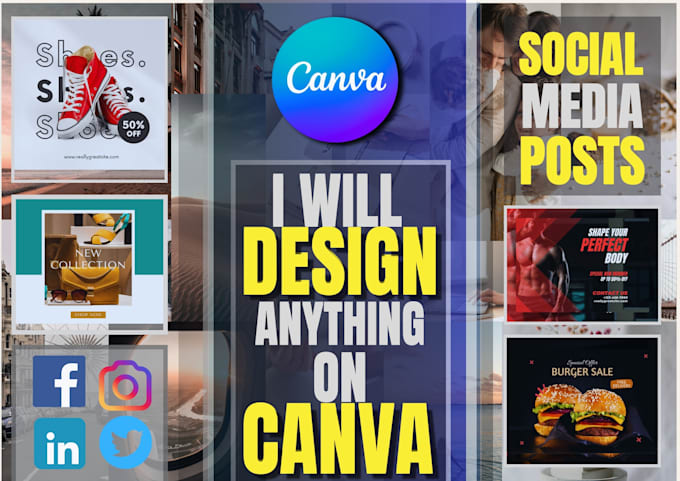 Gig Preview - Design anything on canva in 1 hour