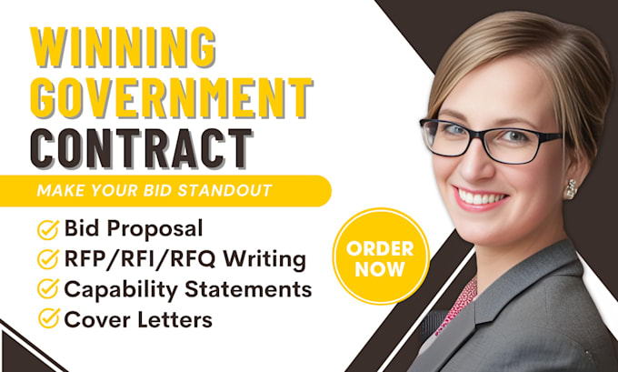 Gig Preview - Do winning government contract bid proposal sponsorship rfp rfq non profit grant