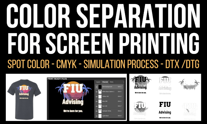 Gig Preview - Do color separation for screen printing and create vectorize artwork