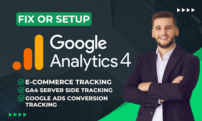 Gig Preview - Fix or setup google analytics 4 ga4 ecommerce tracking, ga4 server side tracking