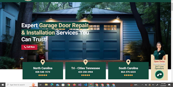 Gig Preview - Design a garage door website service for your business