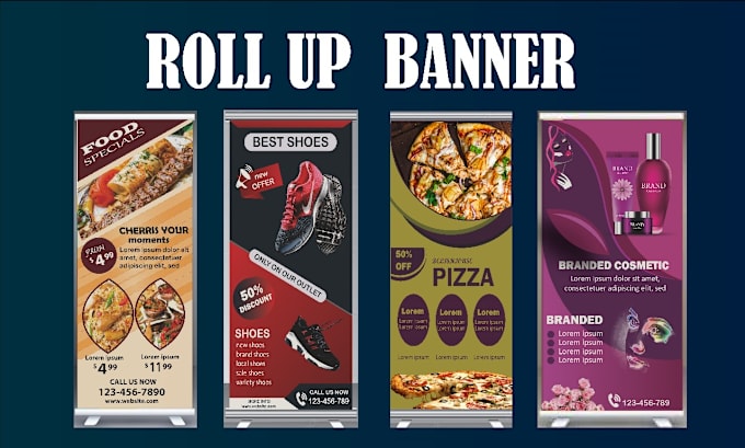 Gig Preview - Design roll up banner, pull up banner, banner ads and website banner