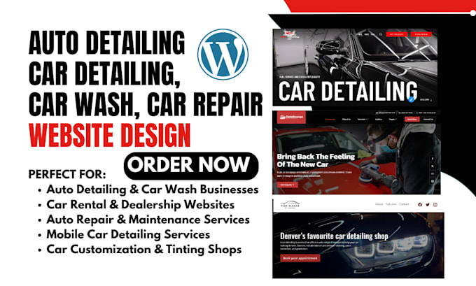 Bestseller - design auto detailing car detailing car wash website auto car repair website