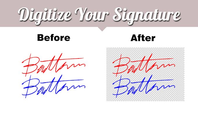 Gig Preview - Do digitize signature handwritten signature hand note 2 hour