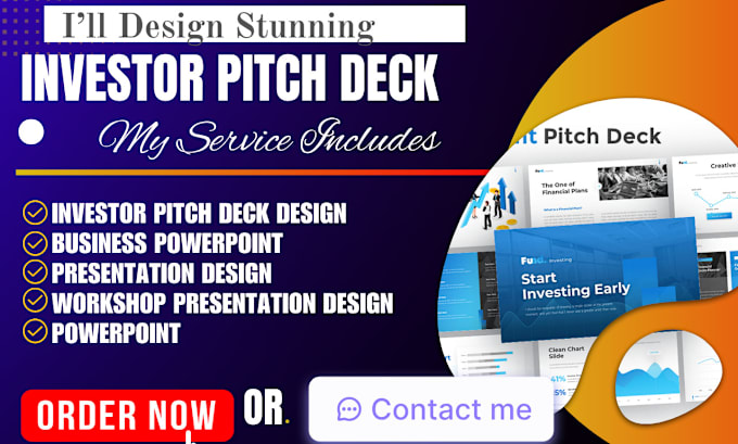 Gig Preview - Design investor pitch deck, powerpoint and workshop presentation