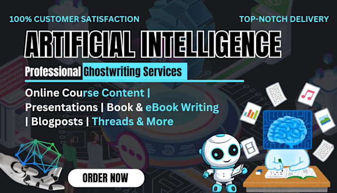 Gig Preview - Ghostwrite compelling artificial intelligence, machine learning, robotics, defi