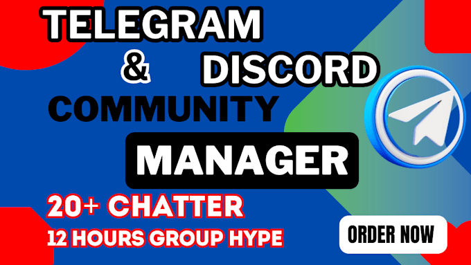 Gig Preview - Be your telegram community manager or moderator also chatter and crypto hyper