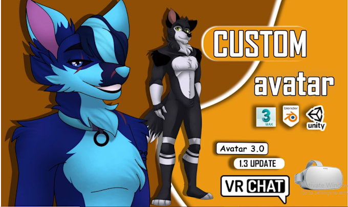 Gig Preview - Model 3d vrchat, vrchat avatar, vrc avatar, vr chat avatar for vr chat gaming