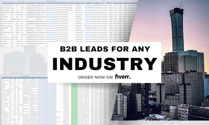 Gig Preview - Generate b2b leads for any industry