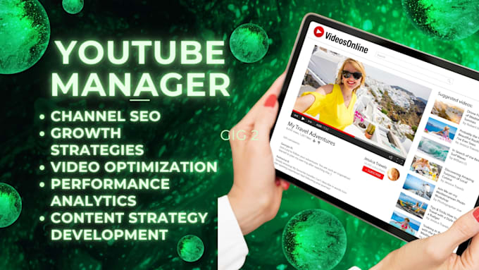 Gig Preview - Your youtube manager for channel SEO and channel growth