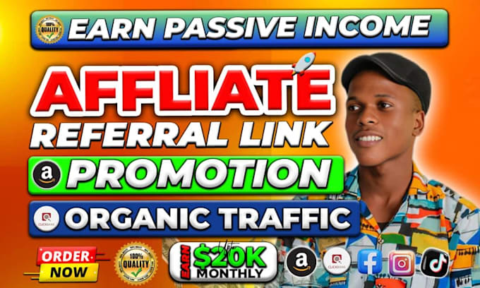 Gig Preview - Affiliate link promotion clickbank affiliate link promotion amazon link