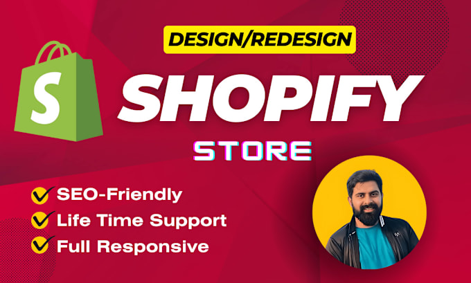 Gig Preview - Design shopify ecommerce store, dropshipping store