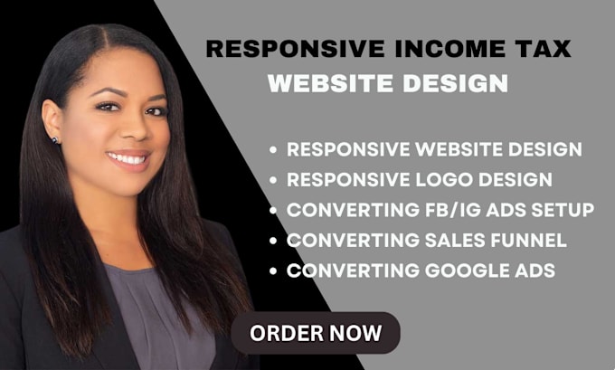 Gig Preview - Design income tax website, accounting tax finance website, tax finance website