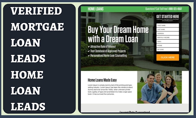 Gig Preview - Generate verified mortgage leads home loan leads mortgage loan sales funnel