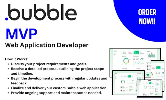 Gig Preview - Build mvp minimum viable product development using bubbleio