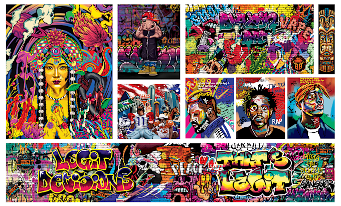 Gig Preview - Create custom graffiti art designs murals and wall arts