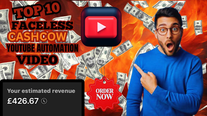 Gig Preview - Create monetize manage youtube automation channel top 10 cash cow faceless video