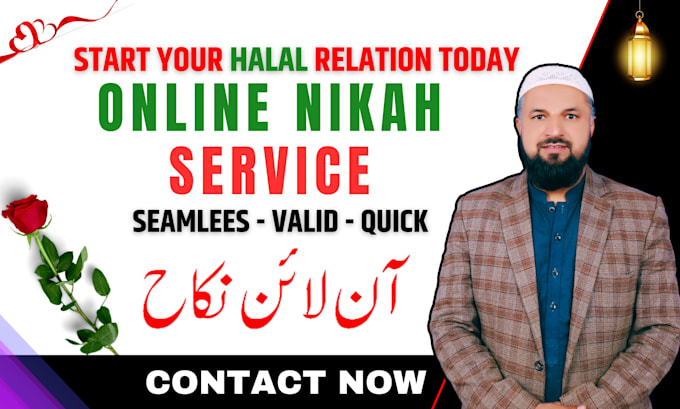 Gig Preview - Be professional online nikah imam, provide witnesses, wali, and certificate