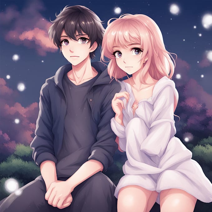 Gig Preview - Anime cute character, couple background