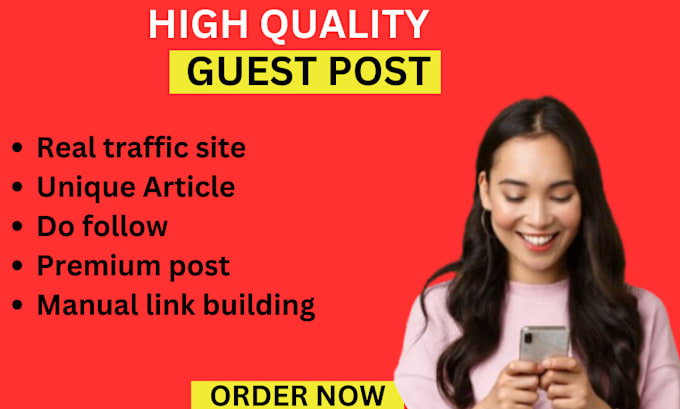 Gig Preview - Be your SEO expert guest posting backlinks publish high quality with do follow