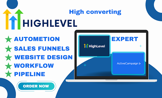 Gig Preview - Be your highlevel funnels, go high level website, salesfunnel gohighlevel expert