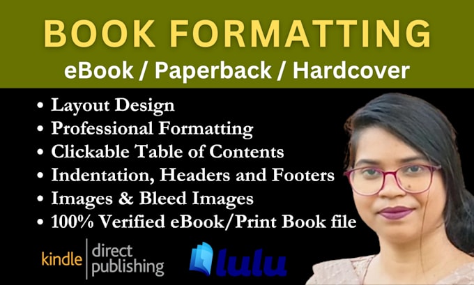 Bestseller - do ebook formatting, paperback formatting, layout design for amazon kdp