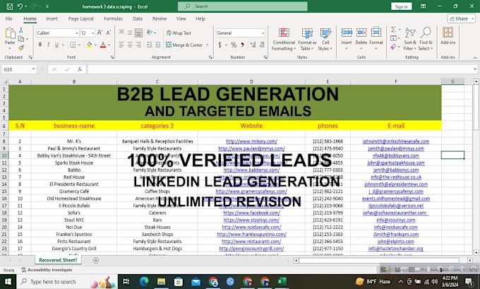 Gig Preview - Do b2b lead generation for your business