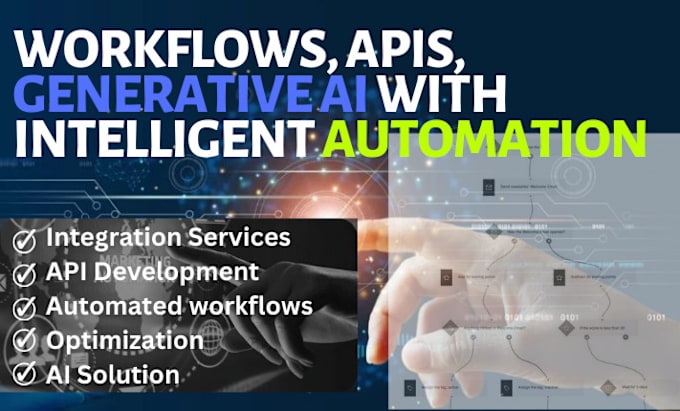 Gig Preview - Develop workflows, apis, generative ai with intelligent automation, zapier