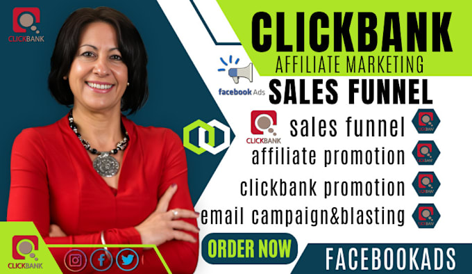 Gig Preview - Create clickbank affiliate marketing amazon affiliate marketing sales funnel