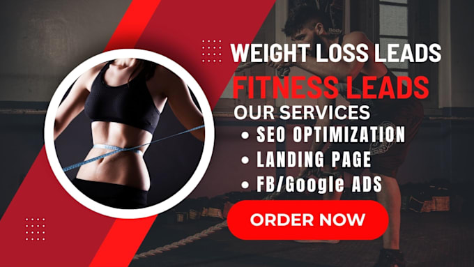 Gig Preview - Generate high quality weight loss leads, fitness leads, landing page