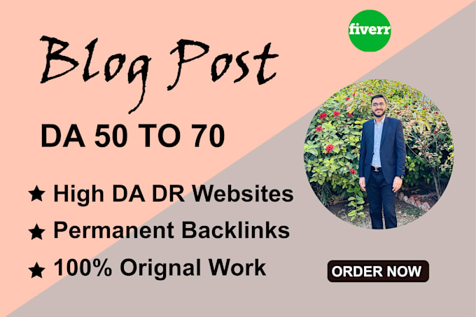 Gig Preview - Do blog post on high quality sites with dofollow backlinks