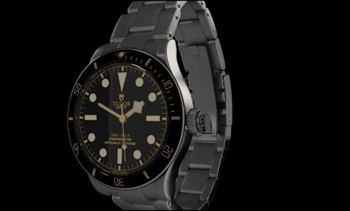 Gig Preview - Make quality 3d wristwatch and jewelry model with 4k render and 1080p animation