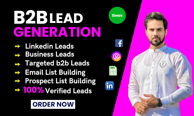 Bestseller - do targeted b2b lead generation, linkedin leads and prospect email list building