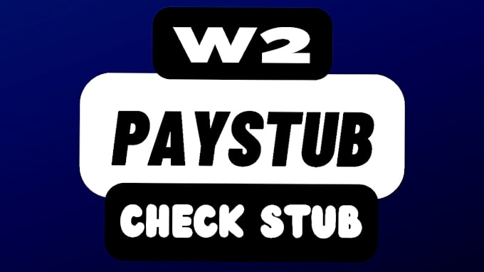 Gig Preview - Paystub paycheck payroll checkstub stubs w2