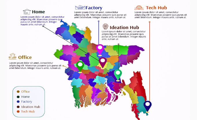 Gig Preview - Service isometric, infographics, and vector map design