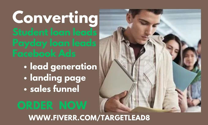 Bestseller - generate student loan leads payday loan leads landing page sales funnel