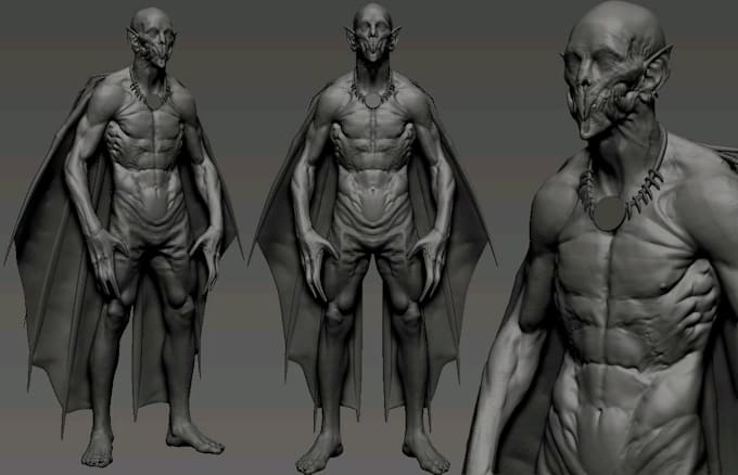 Gig Preview - Sculpt 3d character model for 3d printing, statue, with stl file, 3d printer