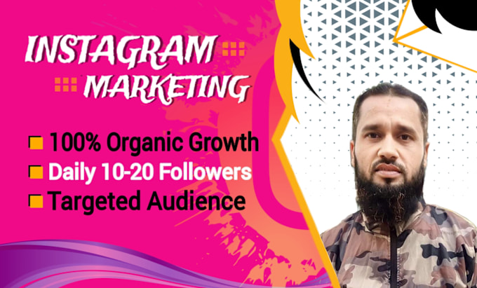 Gig Preview - Organically grow your instagram account to promote business